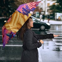 Golden Retriever My Dog Is A Democrat Umbrella Patriotic Statue Of Liberty Fireworks