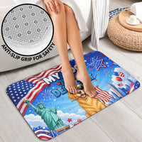 My Dog Is A Democrat Bathroom Set Golden Retriever Patriotic American Flag Graphic