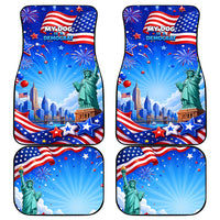 My Dog Is A Democrat Car Mats Golden Retriever Patriotic American Flag Graphic