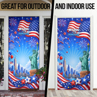 My Dog Is A Democrat Door Cover Golden Retriever Patriotic American Flag Graphic