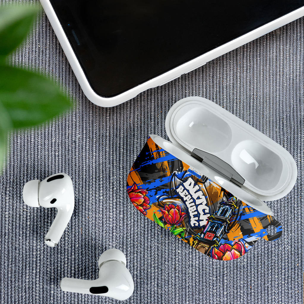 Amsterdam Dutch Republic Netherlands AirPods Case Urban Graffiti Patriotic Landmark Tulips