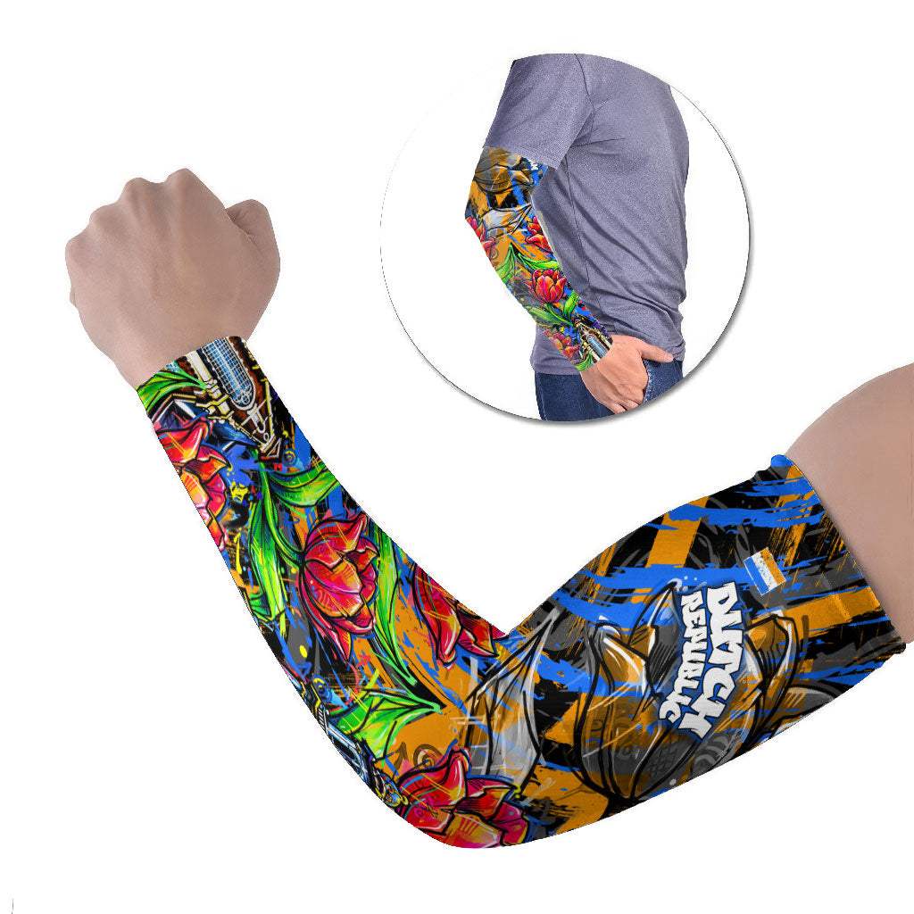 Amsterdam Dutch Republic Netherlands Arm Sleeves Urban Graffiti Patriotic Landmark Tulips