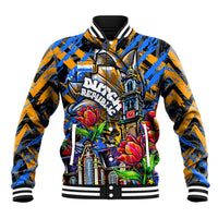 Amsterdam Dutch Republic Netherlands Baseball Jacket Urban Graffiti Patriotic Landmark Tulips