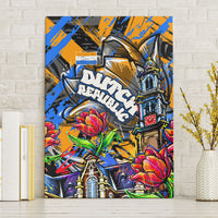 Amsterdam Dutch Republic Netherlands Canvas Wall Art Urban Graffiti Patriotic Landmark Tulips