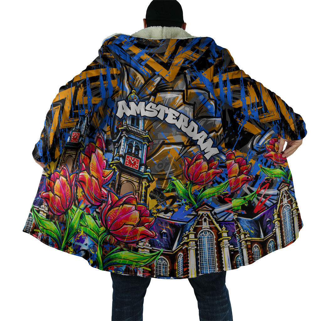 Amsterdam Dutch Republic Netherlands Cloak Urban Graffiti Patriotic Landmark Tulips