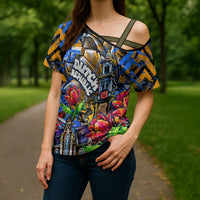 Amsterdam Dutch Republic Netherlands Cross Shoulder Shirt Urban Graffiti Patriotic Landmark Tulips