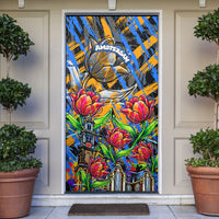 Amsterdam Dutch Republic Netherlands Door Cover Urban Graffiti Patriotic Landmark Tulips
