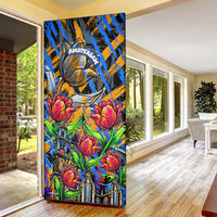 Amsterdam Dutch Republic Netherlands Door Cover Urban Graffiti Patriotic Landmark Tulips