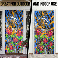 Amsterdam Dutch Republic Netherlands Door Cover Urban Graffiti Patriotic Landmark Tulips