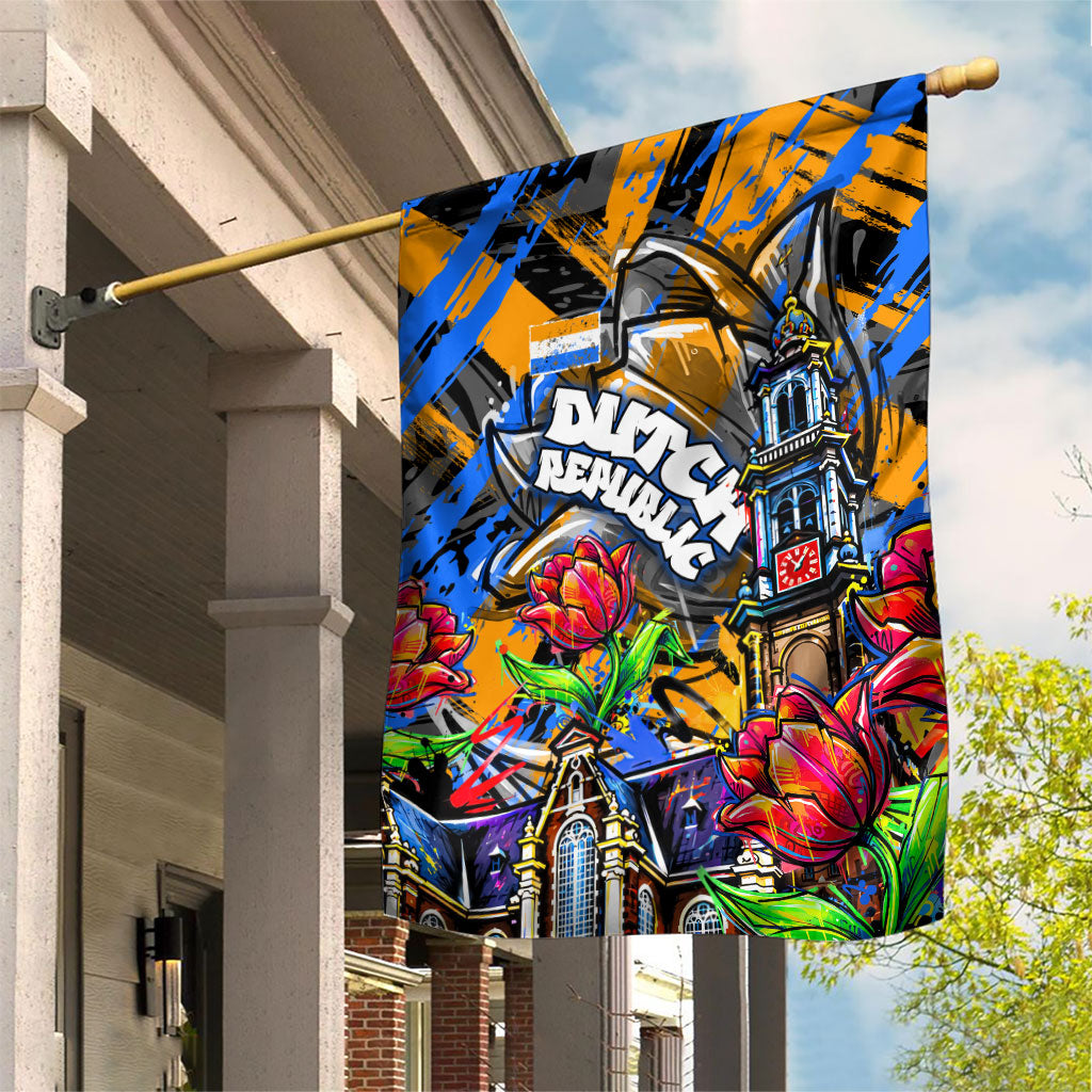 Amsterdam Dutch Republic Netherlands Garden Flag Urban Graffiti Patriotic Landmark Tulips
