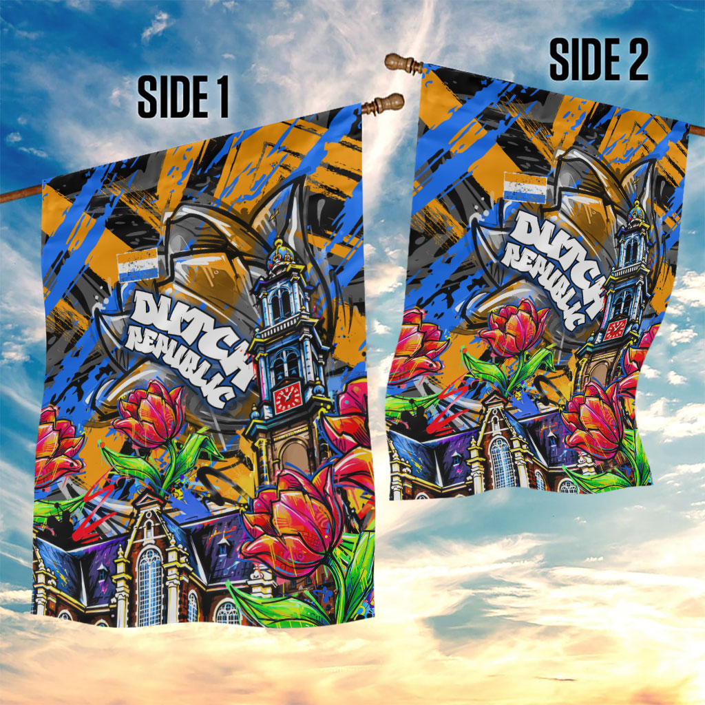 Amsterdam Dutch Republic Netherlands Garden Flag Urban Graffiti Patriotic Landmark Tulips