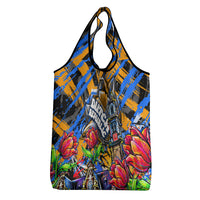 Amsterdam Dutch Republic Netherlands Grocery Bag Urban Graffiti Patriotic Landmark Tulips