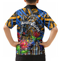 Amsterdam Dutch Republic Netherlands Hawaiian Shirt Urban Graffiti Patriotic Landmark Tulips