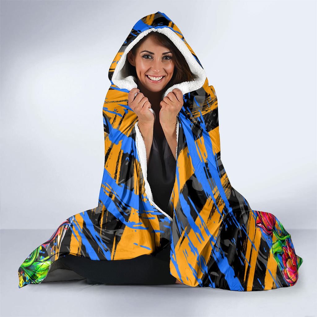 Amsterdam Dutch Republic Netherlands Hooded Blanket Urban Graffiti Patriotic Landmark Tulips