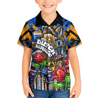 Amsterdam Dutch Republic Netherlands Kid Hawaiian Shirt Urban Graffiti Patriotic Landmark Tulips