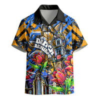 Amsterdam Dutch Republic Netherlands Kid Hawaiian Shirt Urban Graffiti Patriotic Landmark Tulips