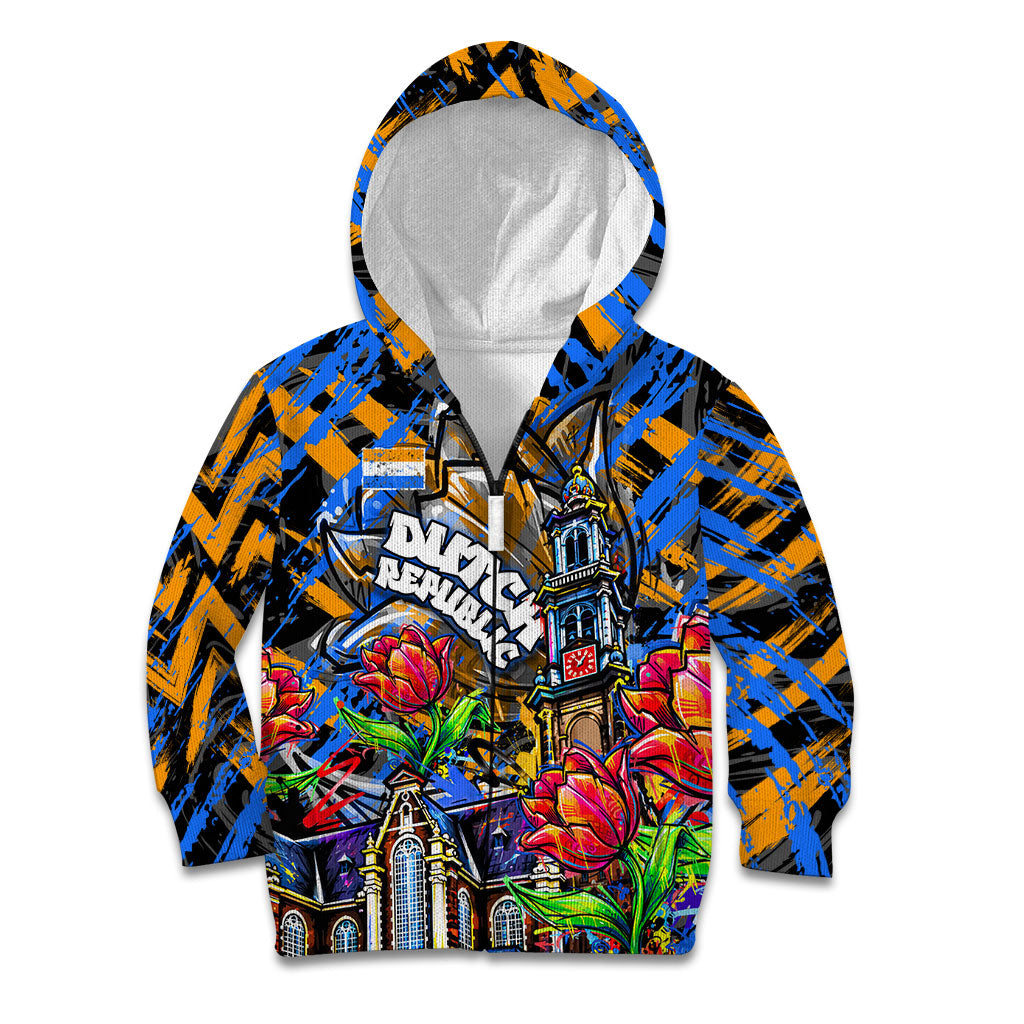 Amsterdam Dutch Republic Netherlands Kid Hoodie Urban Graffiti Patriotic Landmark Tulips