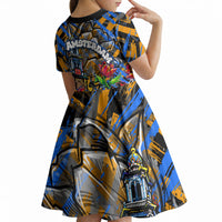 Amsterdam Dutch Republic Netherlands Kid Short Sleeve Dress Urban Graffiti Patriotic Landmark Tulips