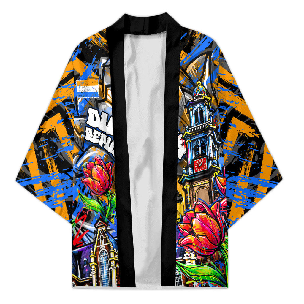 Amsterdam Dutch Republic Netherlands Kimono Urban Graffiti Patriotic Landmark Tulips