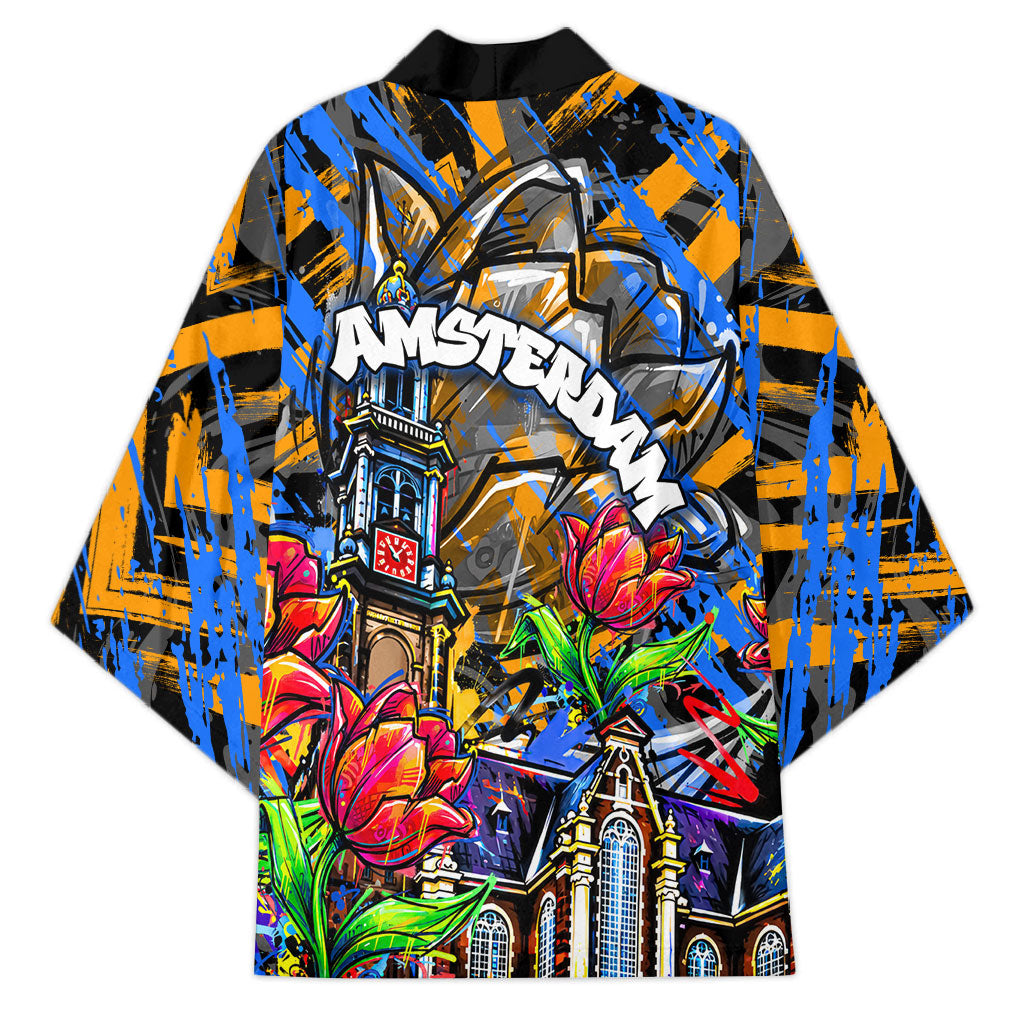 Amsterdam Dutch Republic Netherlands Kimono Urban Graffiti Patriotic Landmark Tulips