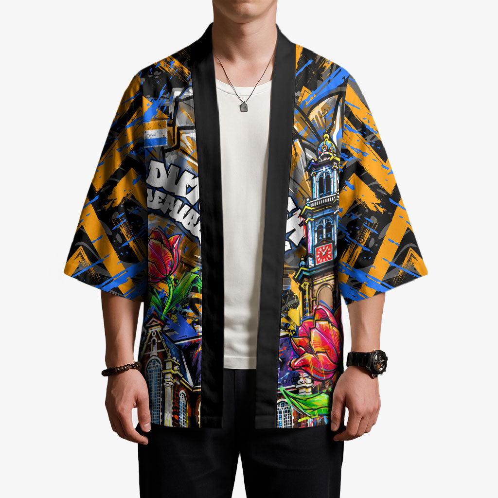Amsterdam Dutch Republic Netherlands Kimono Urban Graffiti Patriotic Landmark Tulips