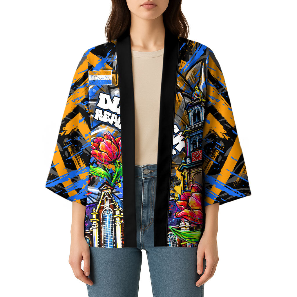 Amsterdam Dutch Republic Netherlands Kimono Urban Graffiti Patriotic Landmark Tulips