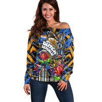 Amsterdam Dutch Republic Netherlands Off Shoulder Sweater Urban Graffiti Patriotic Landmark Tulips