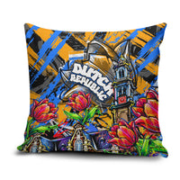 Amsterdam Dutch Republic Netherlands Pillow Cover Urban Graffiti Patriotic Landmark Tulips