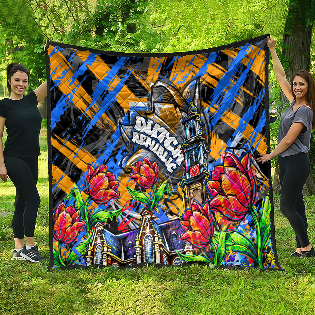 Amsterdam Dutch Republic Netherlands Quilt Urban Graffiti Patriotic Landmark Tulips