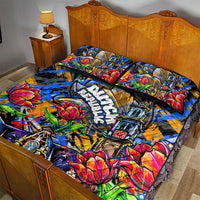 Amsterdam Dutch Republic Netherlands Quilt Bed Set Urban Graffiti Patriotic Landmark Tulips