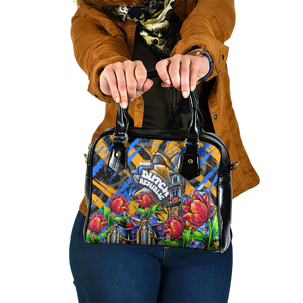 Amsterdam Dutch Republic Netherlands Shoulder Handbag Urban Graffiti Patriotic Landmark Tulips