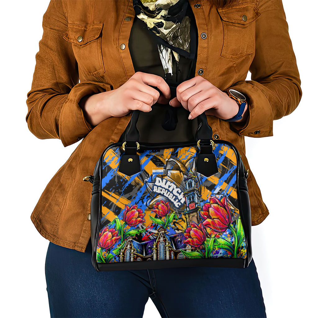 Amsterdam Dutch Republic Netherlands Shoulder Handbag Urban Graffiti Patriotic Landmark Tulips