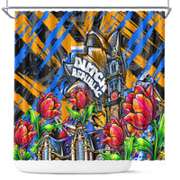 Amsterdam Dutch Republic Netherlands Shower Curtain Urban Graffiti Patriotic Landmark Tulips