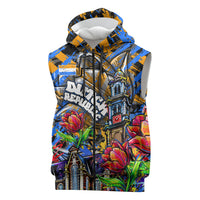 Amsterdam Dutch Republic Netherlands Sleeveless Zip Hoodie Urban Graffiti Patriotic Landmark Tulips
