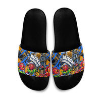 Amsterdam Dutch Republic Netherlands Slide Sandals Urban Graffiti Patriotic Landmark Tulips