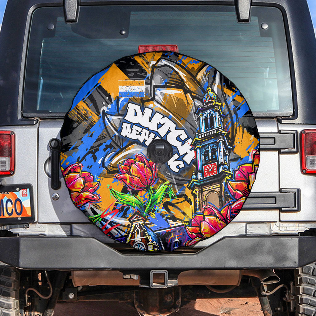 Amsterdam Dutch Republic Netherlands Spare Tire Cover Urban Graffiti Patriotic Landmark Tulips