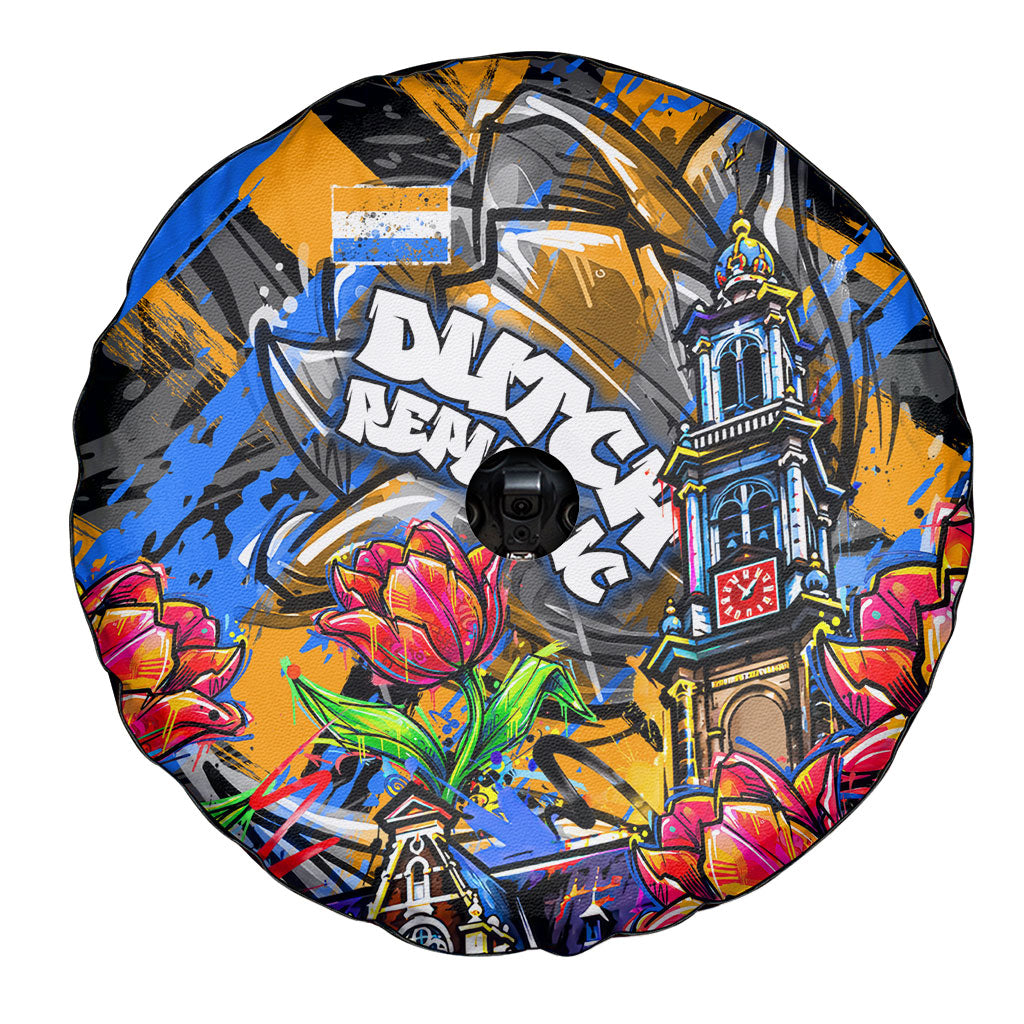 Amsterdam Dutch Republic Netherlands Spare Tire Cover Urban Graffiti Patriotic Landmark Tulips