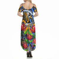 Amsterdam Dutch Republic Netherlands Summer Maxi Dress Urban Graffiti Patriotic Landmark Tulips