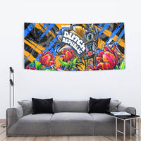 Amsterdam Dutch Republic Netherlands Tapestry Urban Graffiti Patriotic Landmark Tulips