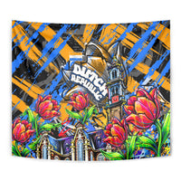 Amsterdam Dutch Republic Netherlands Tapestry Urban Graffiti Patriotic Landmark Tulips