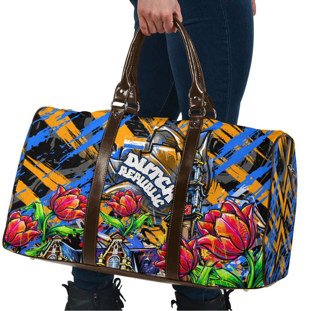 Amsterdam Dutch Republic Netherlands Travel Bag Urban Graffiti Patriotic Landmark Tulips