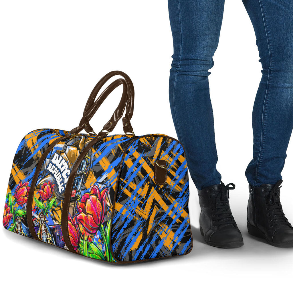 Amsterdam Dutch Republic Netherlands Travel Bag Urban Graffiti Patriotic Landmark Tulips