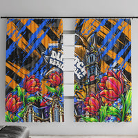 Amsterdam Dutch Republic Netherlands Window Curtain Urban Graffiti Patriotic Landmark Tulips