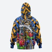Amsterdam Dutch Republic Netherlands Zip Hoodie Urban Graffiti Patriotic Landmark Tulips