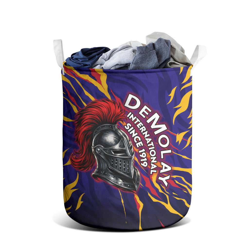 DeMolay 1919 Laundry Basket Knight Faith Unto Death Graphic Art