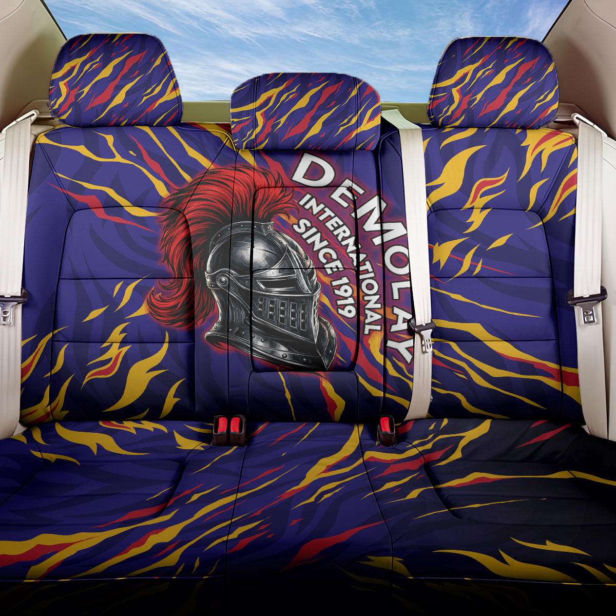 DeMolay 1919 Back Car Seat Cover Knight Faith Unto Death Graphic Art