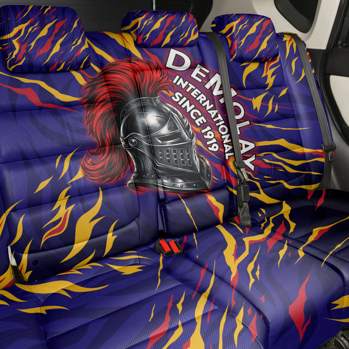 DeMolay 1919 Back Car Seat Cover Knight Faith Unto Death Graphic Art