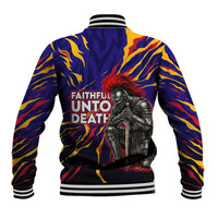 DeMolay 1919 Baseball Jacket Knight Faith Unto Death Graphic Art