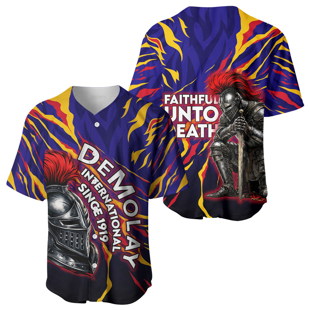 DeMolay 1919 Baseball Jersey Knight Faith Unto Death Graphic Art