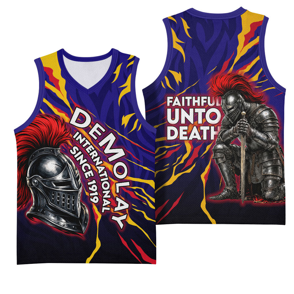 DeMolay 1919 Basketball Jersey Knight Faith Unto Death Graphic Art